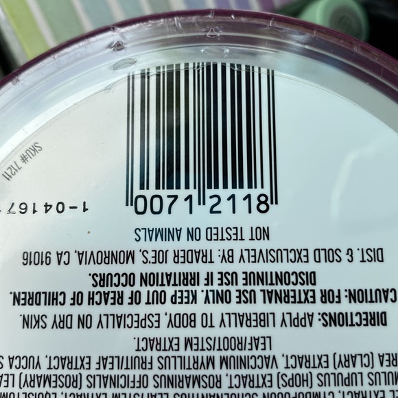 seasonal Trader Joe’s Brazil Nut Body Butter 8oz Açaí & Guarana Extracts - Picture 5 of 5